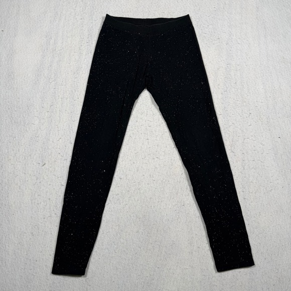 Cat & Jack Other - Cat & Jack Girls Black Sparkle Glitter Leggings Size L 10/12 Stretch Pants
